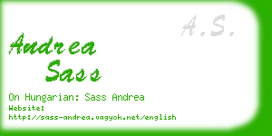 andrea sass business card